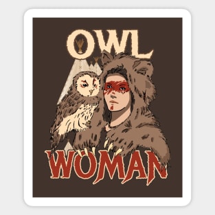 Owl Woman with Bear Headdress Magnet